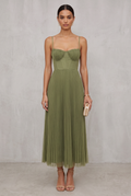 Pleated Midi Dress For Women
