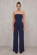 Strapless Wide Leg Jumpsuit For Women