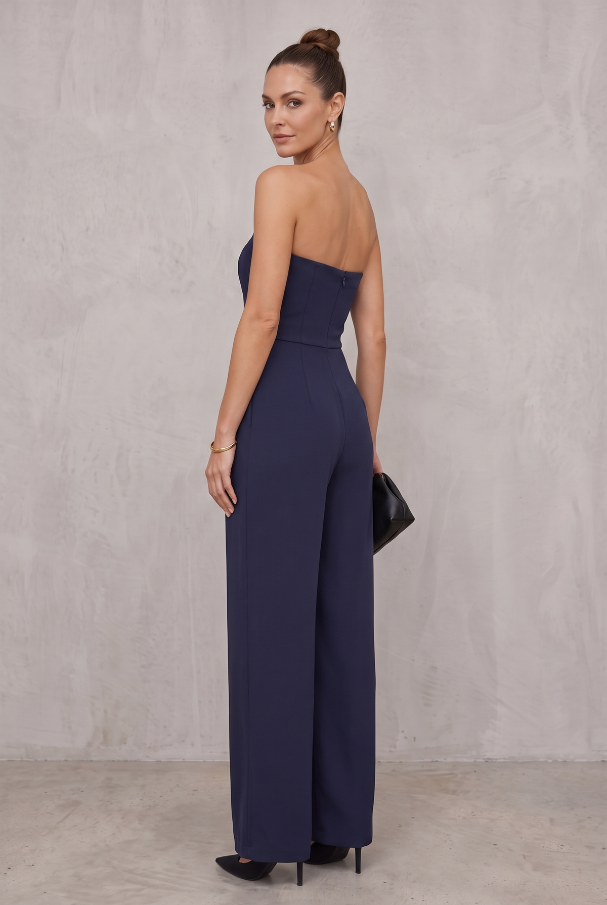 Strapless Wide Leg Jumpsuit For Women