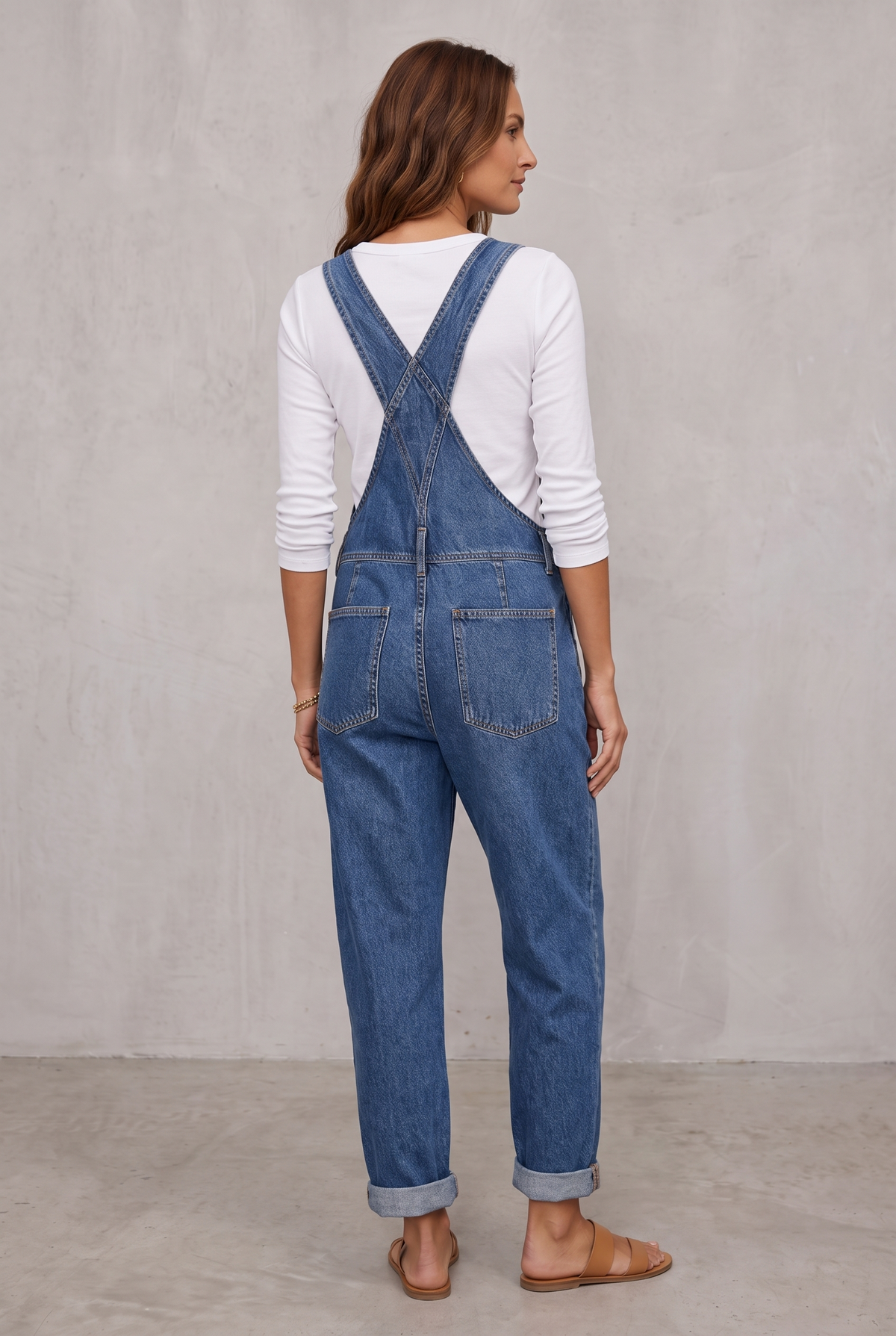 Denim Utility Overalls with Relaxed Fit Comfort For Women