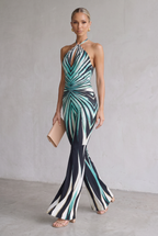 Printed Halter Neck Jumpsuit For Women