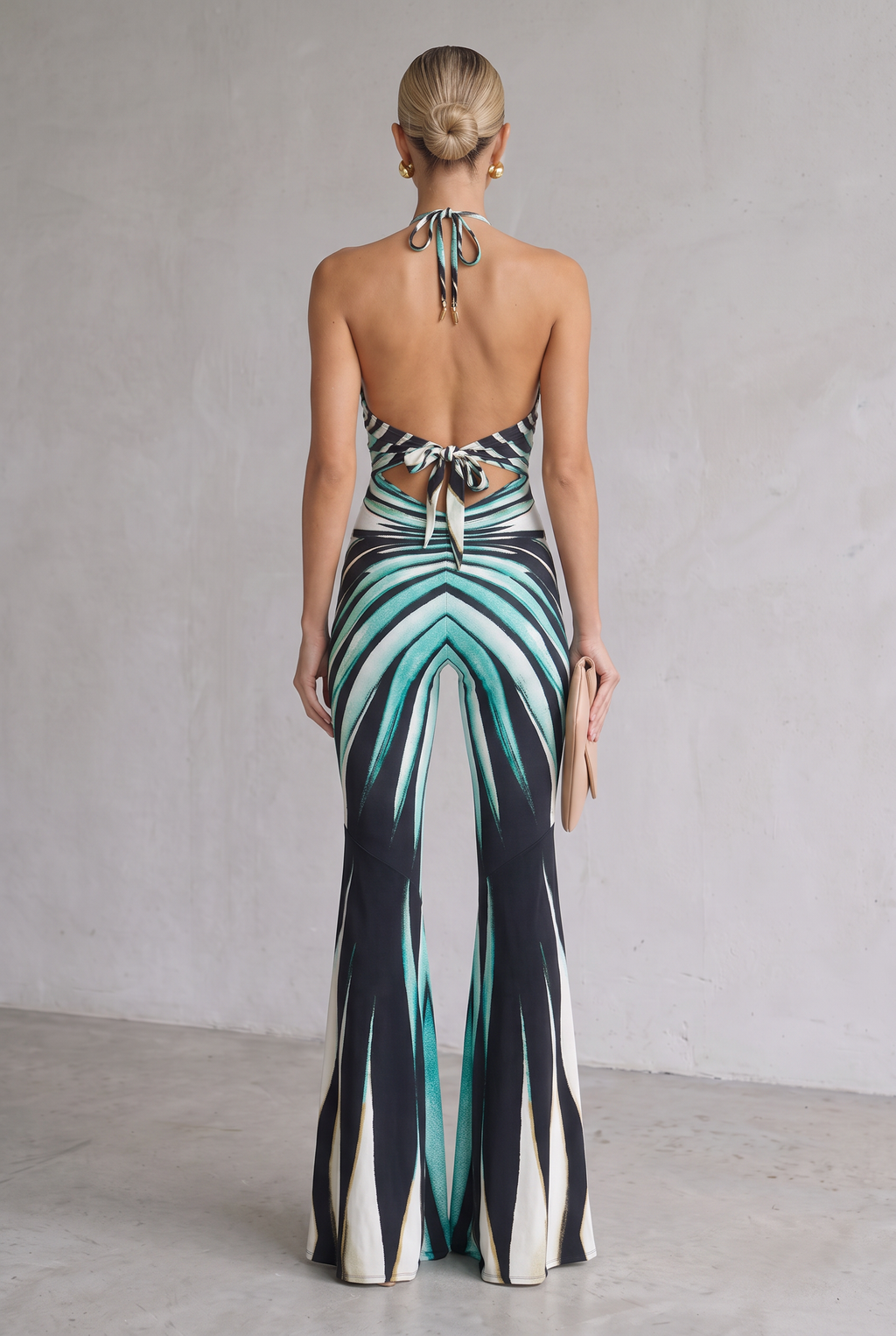 Printed Halter Neck Jumpsuit For Women