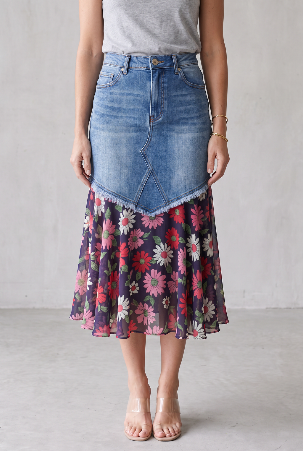 Audrey Denim Mermaid Skirt